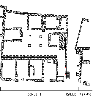 Planta Domus I. Archivo de Bilbilis.