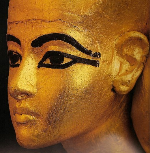 Representación de una diosa en un féretro para vasos canópicos. Tumba de Tutankamón. Valle de los Reyes. Representación de una diosa en un féretro para vasos canópicos. Tumba de Tutankamón. Valle de los Reyes.